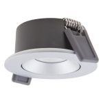 Ledvance LED Spot Air Adjust Aluminium Zilver 4W 320lm 36D - 930 Warm Wit | Zaagmaat 68mm - IP23 - Beste Kleurweergave - Dimbaar