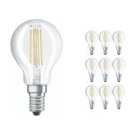 Voordeelpak 10x Ledvance CLASSIC LED E14 Peer Filament Helder 4.2W 470lm - 927 Zeer Warm Wit | Beste Kleurweergave - Dimbaar - Vervangt 40W