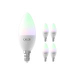 Voordeelpak 5x Calex Smart Kaars LED Lamp E14 5W 470lm 2200-4000K | Tuya Wifi - Color Ambiance + Afstembaar Wit
