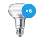Voordeelpak 6x Philips Corepro LED Spot E27 R80 8W 670lm 36D - 827 Zeer Warm Wit | Vervangt 100W