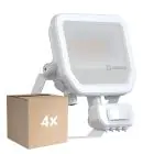 Voordeelpak 4x Ledvance LED Breedstraler Aluminium Wit 17W 2200lm 100D - 830 Warm Wit | IP65 - Bewegings- en Lichtsensor - Symmetrisch