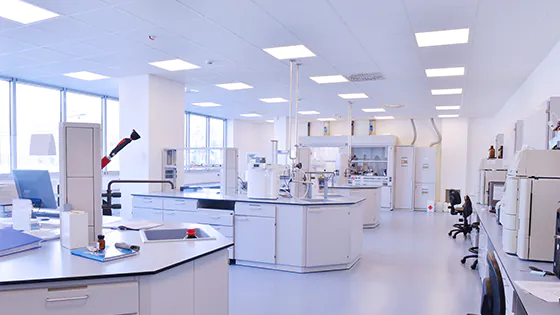 panels in a louvre ceiling